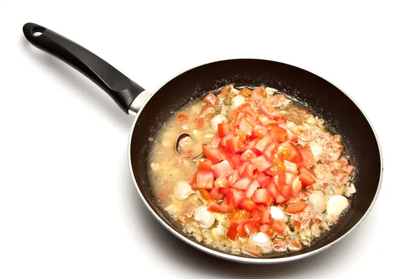 Seafood sauce in a pan — Stock Photo, Image