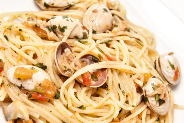 Zeevruchten spaghetti — Stockfoto