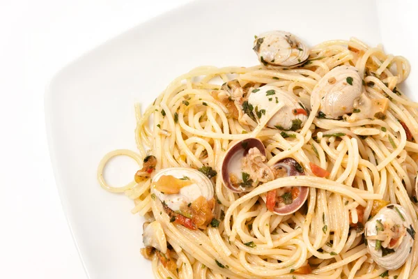 Спагетти с морепродуктами — стоковое фото