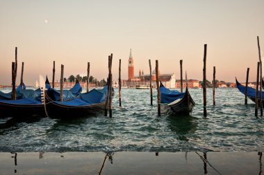 Gondolas in Venice clipart