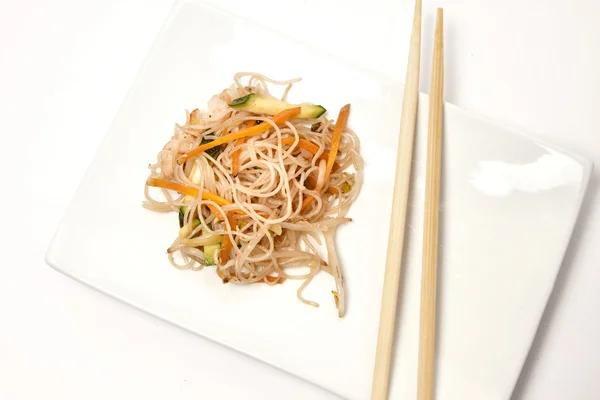 Fideos de arroz con verduras — Foto de Stock