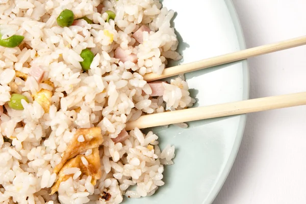 中国水稻蔬菜和鸡蛋 — 图库照片