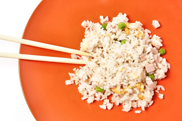 Chinese rice with vegetables and eggs — Stock Photo, Image