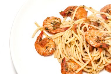 spagetti karides ile