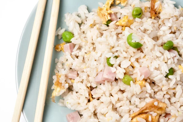 Čínská rýže se zeleninou a vejci — Stock fotografie