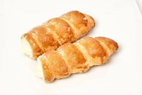 Pastry roll with cream — Stock Photo, Image