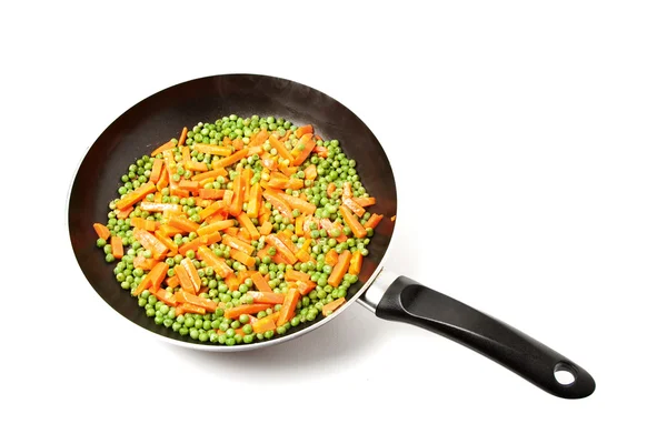Mazăre gătită și morcovi — Fotografie, imagine de stoc