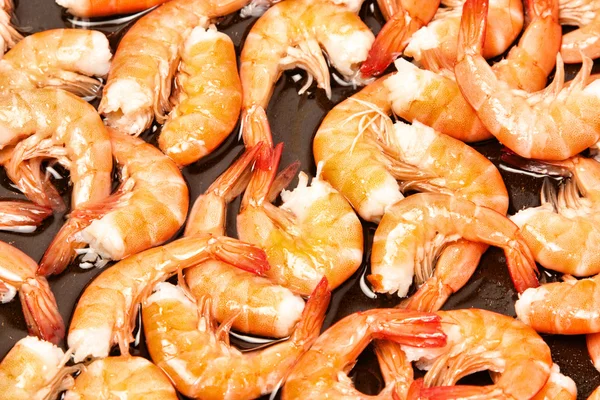 Shrimp in a pan — Stock Photo, Image