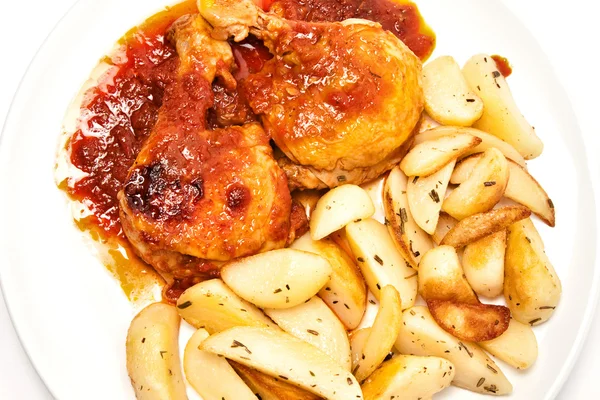 Poulet aux pommes de terre — Photo