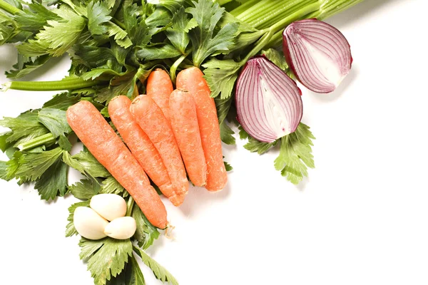 Vegetables isolated on white — Stock Photo, Image