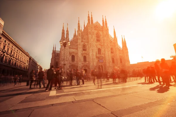 Piazza del Duomo of Milan. — Stock Photo, Image