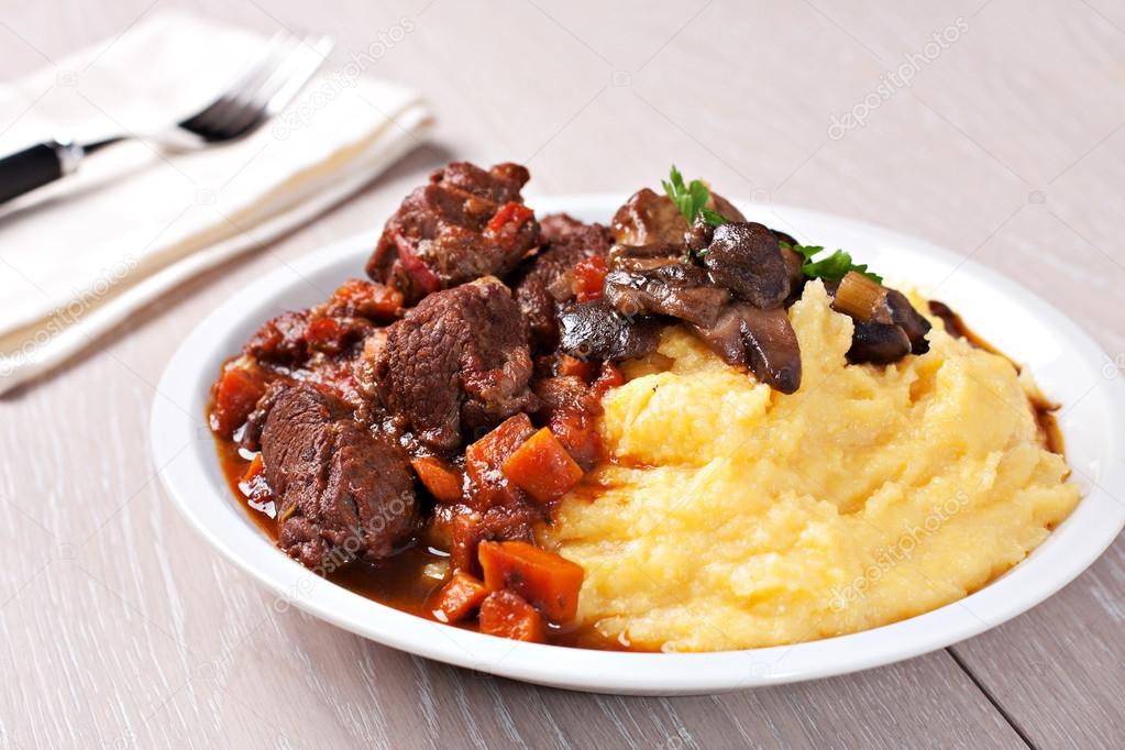Polenta and stew