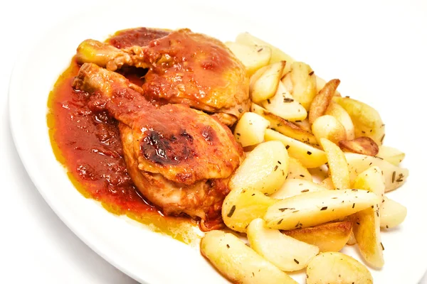 Pollo con salsa de tomate — Foto de Stock