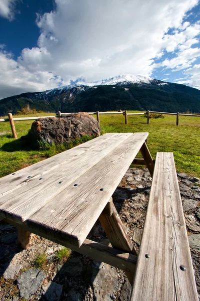 Picknick-område i en park — Stockfoto