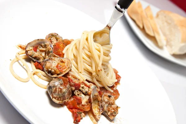 Fork with the spaghetti — Stock Photo, Image