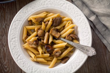 Tasty Pasta with Mushrooms clipart