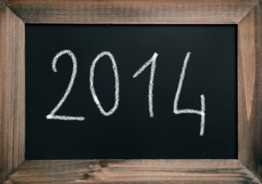 2014 metin tebeşir tahtası üzerinde