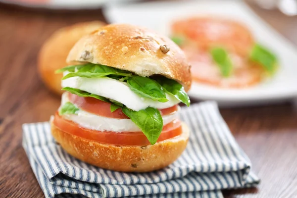 Sanduíche vegetariano com tomates — Fotografia de Stock