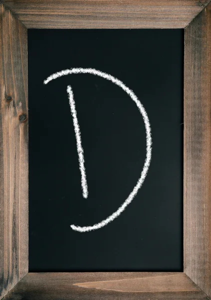 Letter d on board — Stock Photo, Image