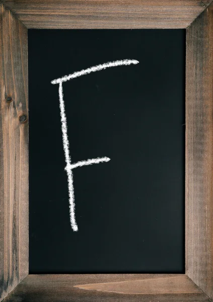 Letter f on board — Stock Photo, Image