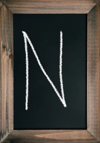 Letter n on  board — Stock Photo, Image