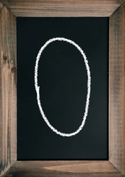 Letter o on chalk board — Stock Photo, Image