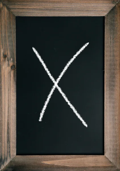 Letter x on chalk board — Stock Photo, Image