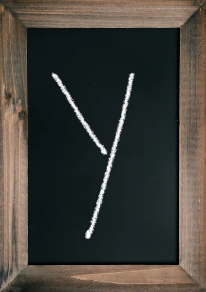 Letter on chalk board — Stock Photo, Image