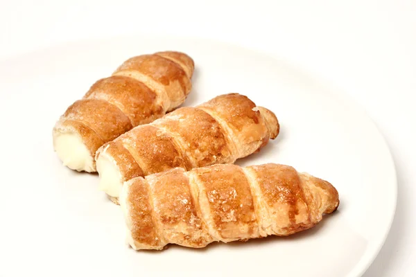 Pastry roll with cream — Stock Photo, Image