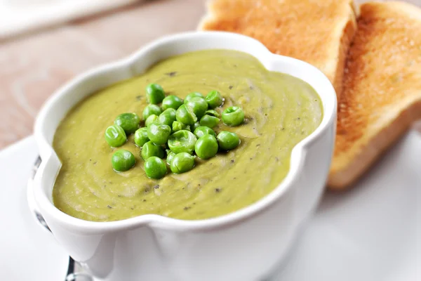 Pea soup in bowl — Stock Image Pea soup in bowl Royalty Free Stock Photos