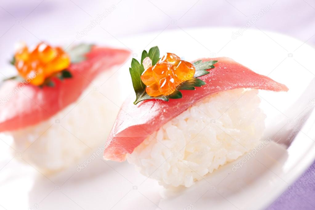 Fresh Sushi on plate