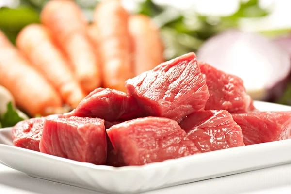 Raw Ingredients For Beef Stew — Stock Photo, Image