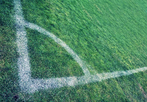 Esquina del campo de fútbol — Foto de Stock