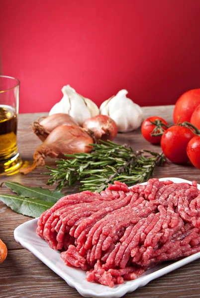 Ingredienser för köttfärssås — Stockfoto