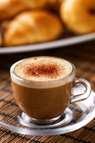 Café negro con espuma — Foto de Stock