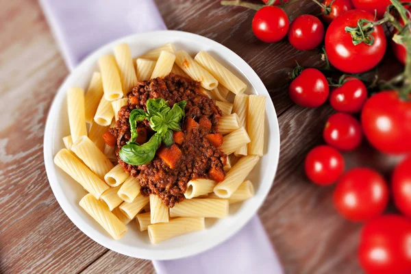 Smaczne makarony Bolognese — Zdjęcie stockowe