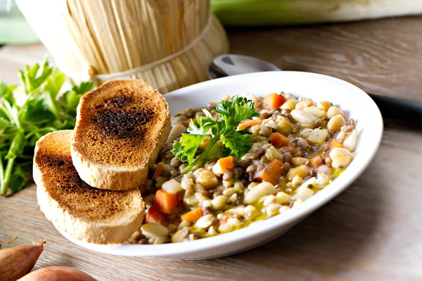 ベジタリアン野菜スープ — Stock fotografie