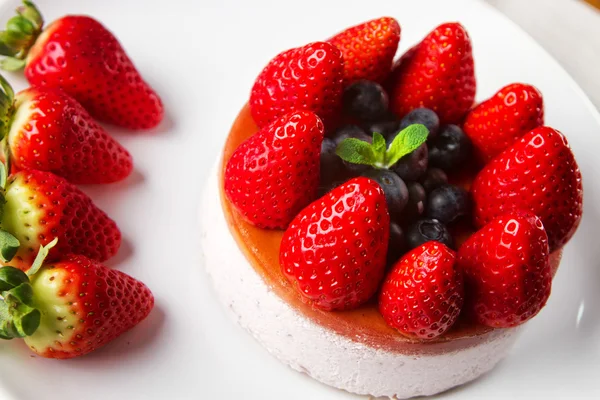 Aardbei taart dessert — Stockfoto