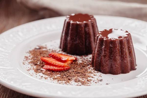 Homemade Chocolate pudding — Stock Photo, Image