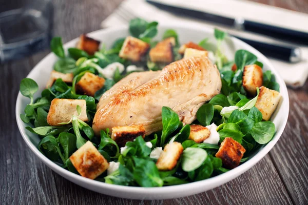Delicious Caesar Salad on table — Stock Image Delicious Caesar Salad on table Stock Photo