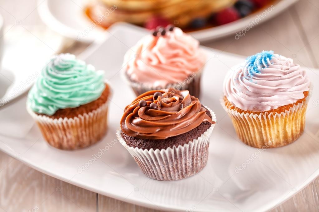 colorful delicious mixed Cupcakes