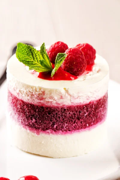 Panna Cotta con frutti di bosco freschi. — Foto Stock