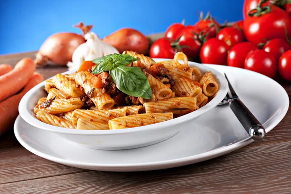 Delicious Macaroni Bolognese — Stock Photo, Image