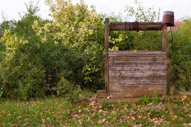 Yazın yeşillikte kırsal kuyu