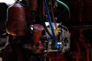 Çekici motor, arkaplan, metin için yer