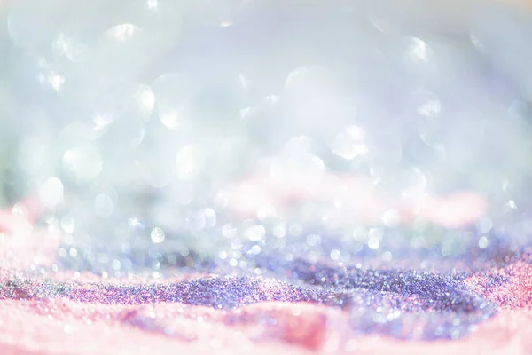 Soyut parlak parlak ışıklar renkli bokeh arkaplan Pastel mavi pembe ve mor