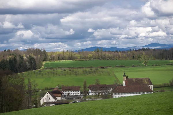 Vista Desde Arriba Monasterio Olsberg Olsberg Una Comuna Suiza Del —  Fotos de Stock