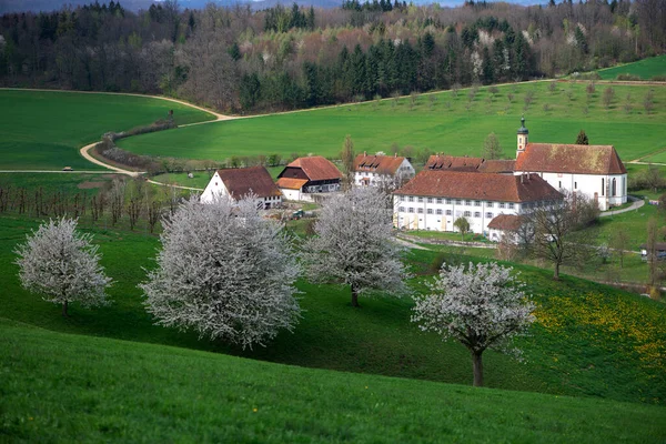 Vista Desde Arriba Monasterio Olsberg Olsberg Una Comuna Suiza Del —  Fotos de Stock