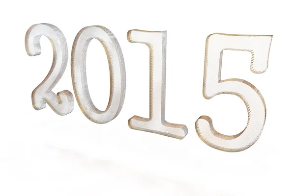Texto de Ano Novo de vidro 2015 — Fotografia de Stock