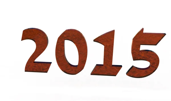 Año Nuevo Vidrio texto 2015 — Foto de Stock